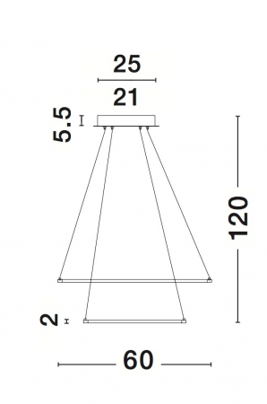 Lustra rotunda inele crom Gani Ø60 cm, iluminare LED dimabila, design modern lux, 17222003 D - Novaluce [5]