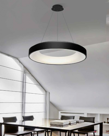 Lustra rotunda LED dimabila alba/neagra/gri Ivay Ø 45/55/78 cm, design modern, AZ 3436 - Azzardo [8]