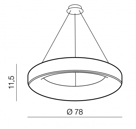Lustra rotunda LED dimabila alba/neagra/gri Ivay Ø 45/55/78 cm, design modern, AZ 3436 - Azzardo [9]