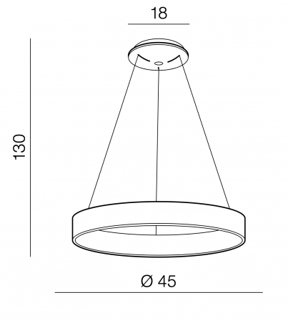 Lustra rotunda LED lemn natural Ivay Ø 45/65 cm, design modern, AZ 3344 - Azzardo [3]