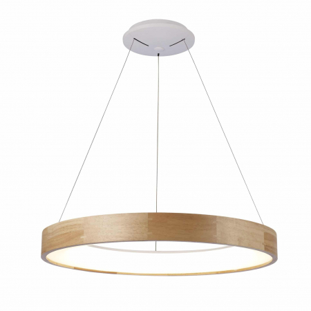 Lustra rotunda LED lemn natural Ivay Ø 45/65 cm, design modern, AZ 3344 - Azzardo [1]