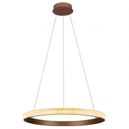 Lustre - Lustra rotunda maro cu iluminare LED Vijaia Ø 60 cm metal/sticla, inaltime reglabila, P0383 - Maxlight
