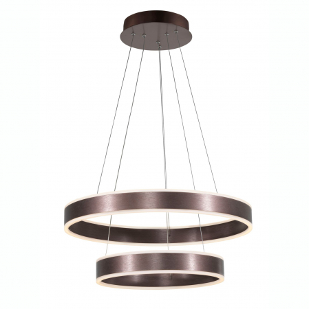 Lustre - Lustra rotunda maro dimabila LED Mina Ø60 cm din doua piese, design modern, 88622102 D - Novaluce