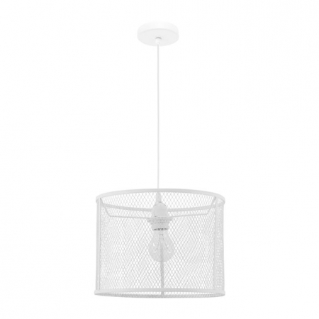 Lustre - Lustra rotunda neagra/alba Hulda abajur tip plasa metal, Ø 30 cm, 8809302 - Novaluce