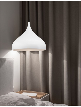 Lustra rotunda neagra/alba tip pendul Ella Ø 33/42 cm, din metal, inaltime reglabila, 8809001 - Novaluce [4]