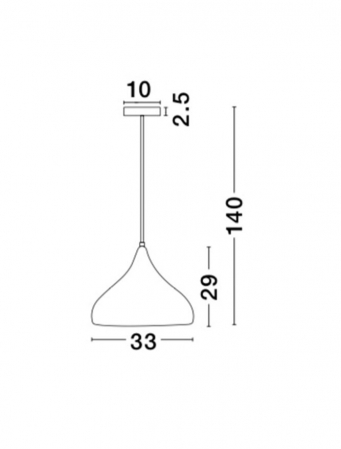 Lustra rotunda neagra/alba tip pendul Ella Ø 33/42 cm, din metal, inaltime reglabila, 8809001 - Novaluce [2]