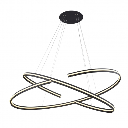 Lustre - Lustra rotunda neagra iluminare LED Ronda, 80/120 cm, design modern, AZ 3356 - Azzardo