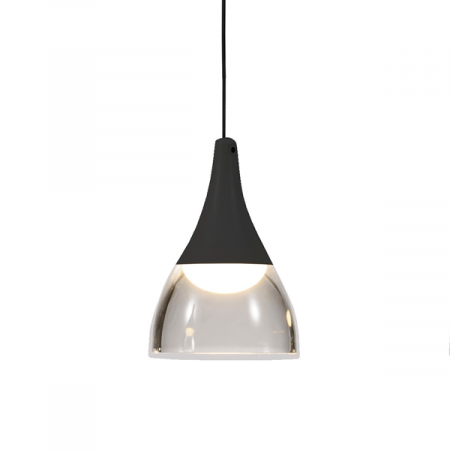 Lustra rotunda pendule LED alba/neagra Londyn 70x70 cm 9 becuri, abajur acril transparent/aluminiu, AZ 3144 - Azzardo [3]