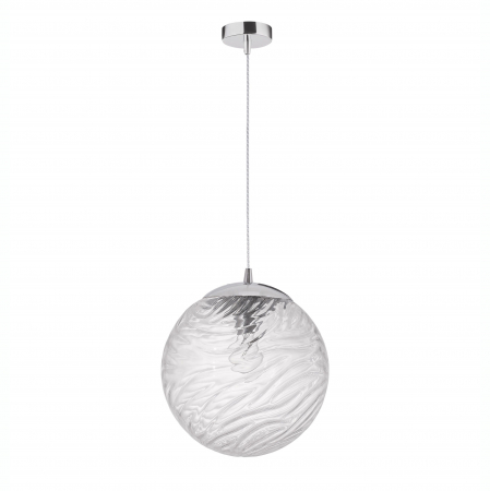Promotii - Lustra rotunda sticla transparenta/galbena Caden Ø30 cm, design retro, 9988300 - Novaluce