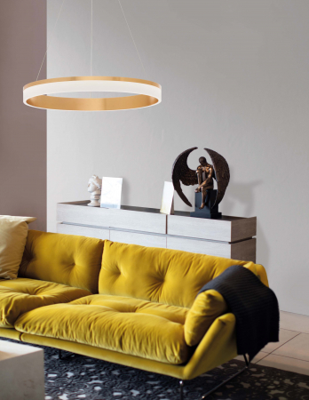 Lustra rotunda suspendata aurie Kief Ø40/60 cm, iluminare LED, design modern lux, 9818482 - Novaluce [9]