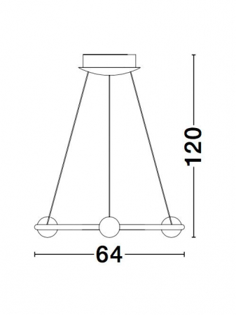 Lustra rotunda tip inel LED dimabila Charon 64 cm, detalii glob albe sticla, design modern, 9820601 - Novaluce [6]
