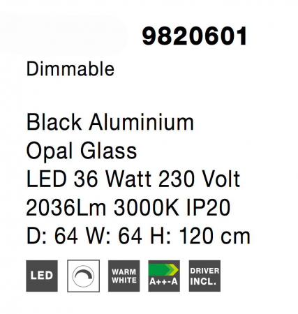 Lustra rotunda tip inel LED dimabila Charon 64 cm, detalii glob albe sticla, design modern, 9820601 - Novaluce [4]