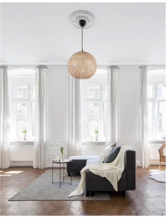 Lustra rotunda tip pendul Vedrana din bambus Ø 40 cm, inaltime reglabila, 9581501 - Novaluce [1]