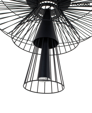Lustră Sesto 60x60x250 cm, Metal Negru - Moosee [2]