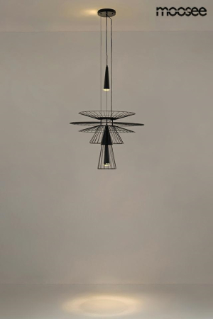 Lustră Sesto 60x60x250 cm, Metal Negru - Moosee [9]