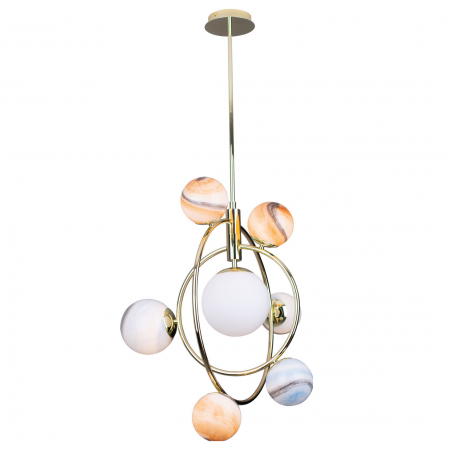 Produse - Lustra sistem solar Loris Ø 64 cm metal/sticla inaltime reglabila, P0378 - Maxlight