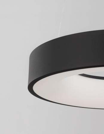 Lustra smart control Rondo Ø60 cm alba/neagra, iluminare LED dimabila, design modern, 9853044 - Novaluce [3]