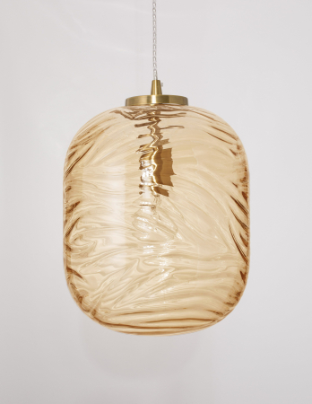 Lustra sticla transparenta/galbena Caden 24,5x33 cm, design retro, 9988247 - Novaluce [1]