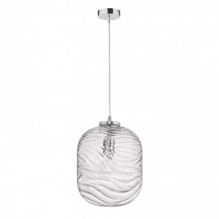 Lustre - Lustra sticla transparenta/galbena Caden 24,5x33 cm, design retro, 9988246 - Novaluce