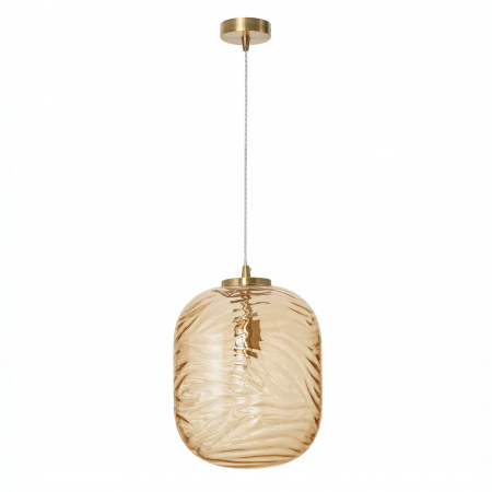 Lustra sticla transparenta/galbena Caden 24,5x33 cm, design retro, 9988247 - Novaluce [0]