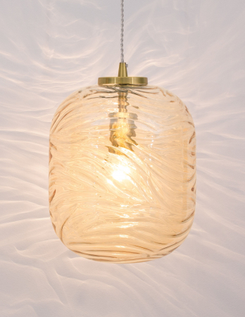 Lustra sticla transparenta/galbena Caden 24,5x33 cm, design retro, 9988247 - Novaluce [2]