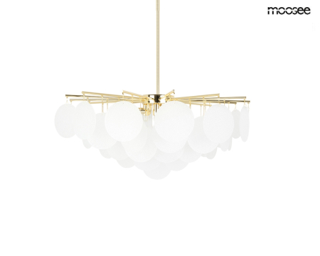 Lustre Living - Lustra Suono 60, Auriu; Alb - Moosee
