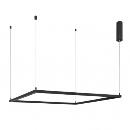 Lustre - Lustra suspendata patrata dimabila Linus 100x100 cm alba/neagra, iluminare LED, design minimalist, 9990732 - Novaluce
