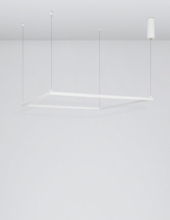 Lustra suspendata patrata dimabila Linus 100x100 cm alba/neagra, iluminare LED, design minimalist, 9990731 - Novaluce [2]