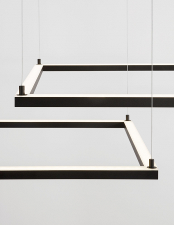 Lustra suspendata patrata dimabila Linus 100x100 cm alba/neagra, iluminare LED, design minimalist, 9990731 - Novaluce [11]