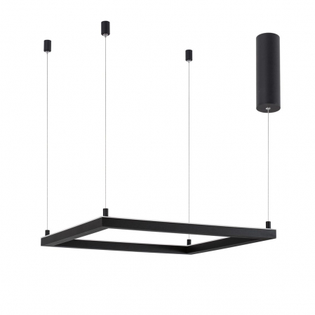 Lustre - Lustra suspendata patrata dimabila Linus 50x50 cm alba/neagra, iluminare LED, design minimalist, 9990736 - Novaluce