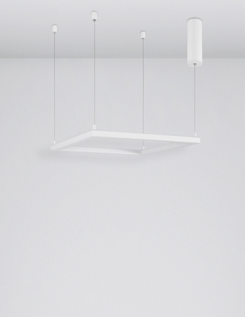 Lustra suspendata patrata dimabila Linus 50x50 cm alba/neagra, iluminare LED, design minimalist, 9990736 - Novaluce [10]