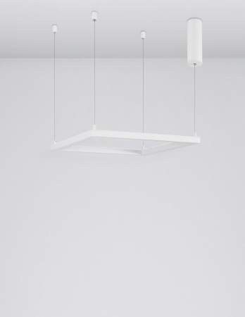Lustra suspendata patrata dimabila Linus 50x50 cm alba/neagra, iluminare LED, design minimalist, 9990736 - Novaluce [9]