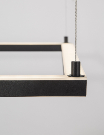 Lustra suspendata patrata dimabila Linus 75x75 cm alba/neagra, iluminare LED, design minimalist, 9990733 - Novaluce [11]