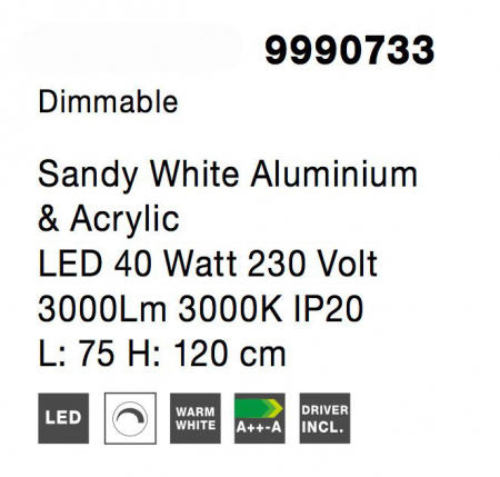 Lustra suspendata patrata dimabila Linus 75x75 cm alba/neagra, iluminare LED, design minimalist, 9990733 - Novaluce [5]