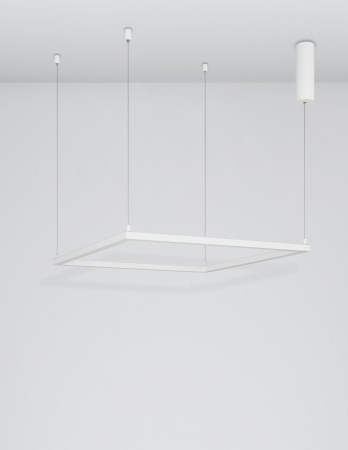 Lustra suspendata patrata dimabila Linus 75x75 cm alba/neagra, iluminare LED, design minimalist, 9990733 - Novaluce [6]