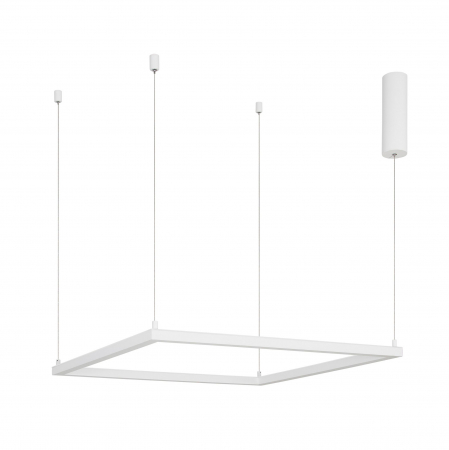 Lustra suspendata patrata dimabila Linus 75x75 cm alba/neagra, iluminare LED, design minimalist, 9990733 - Novaluce [0]