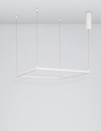 Lustra suspendata patrata dimabila Linus 75x75 cm alba/neagra, iluminare LED, design minimalist, 9990733 - Novaluce [2]