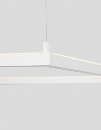 Lustra suspendata patrata dimabila Linus 75x75 cm alba/neagra, iluminare LED, design minimalist, 9990733 - Novaluce [3]