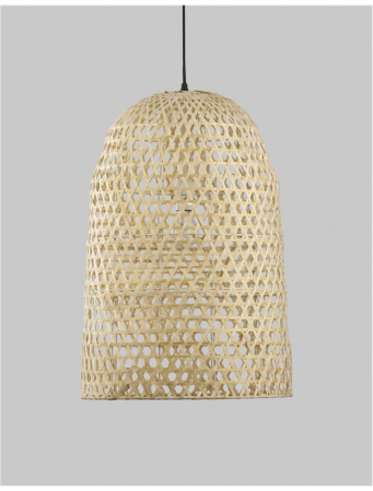 Lustra tip pendul alba/natur Mimmi, din bambus, Ø 40 cm, inaltime reglabila, 9586682 - Novaluce [12]