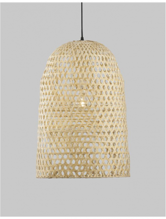 Lustra tip pendul alba/natur Mimmi, din bambus, Ø 40 cm, inaltime reglabila, 9586682 - Novaluce [17]