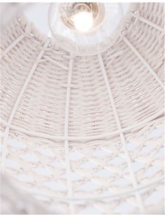Lustra tip pendul alba/natur Mimmi, din ratan, Ø 25 cm, inaltime reglabila, 9587162 - Novaluce [6]