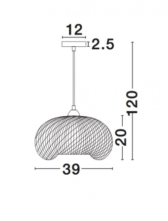 Lustra tip pendul Amaia din bambus Ø 39 cm, inaltime reglabila, 9142498 - Novaluce [2]