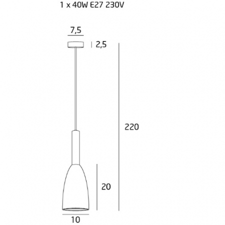 Lustra tip pendul Ankit Ø 10 cm metal/lemn, inaltime reglabila, P0146 - Maxlight [1]