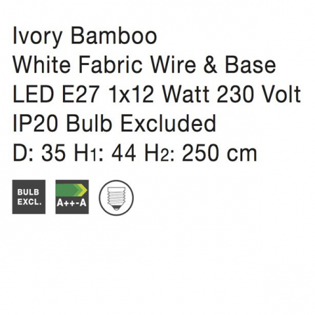 ​​​​​​​Lustra tip pendul bej premium Simisa, din bambus, Ø 35 cm, inaltime reglabila, 9586596 - Novaluce [10]