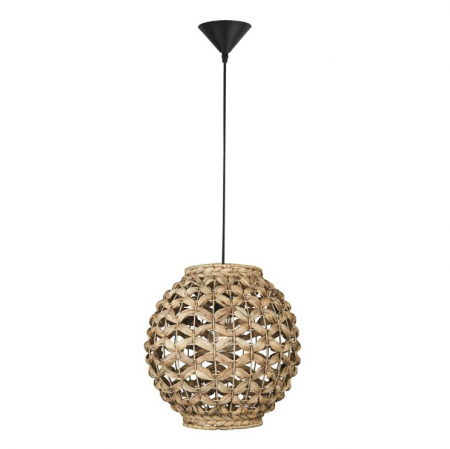 Promotii - ​​​​​​​Lustra tip pendul premium Komo, din fibra naturala, Ø 30,5 cm, inaltime reglabila, 9858720 - Novaluce