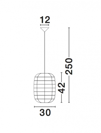 Lustra tip pendul Vedrana din ratan Ø 30 cm, inaltime reglabila, 9586766 - Novaluce [8]