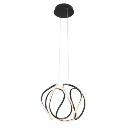 Lustre - Lustra Twisted, neagra, LED, inaltime ajustabila, P0333 - Maxlight