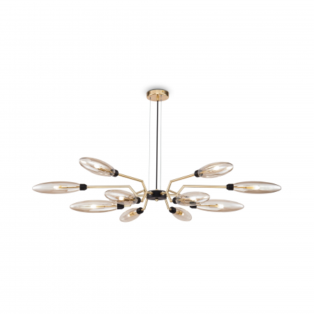 Lustre - Lustra Ventura MOD012CL-12G, 12xG9, aurie+transparenta, IP20, Maytoni