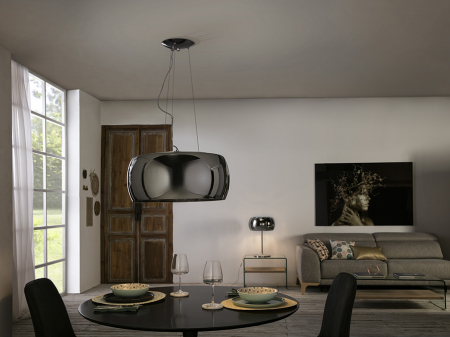 Lustra pendul lux crom Paloma Ø 50 cm, din sticla, inaltime reglabila, 508111 - Schuller [6]
