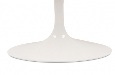 Masa alba extravaganta Leone 200x120 cm, blat alb marmura italiana Arabescato/picior central alb lucios, RT-335V.ARABESCATO - King [3]